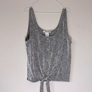 Black and white striped tank top